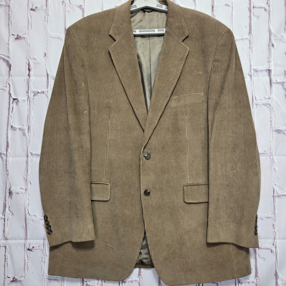 Lauren Ralph Lauren Sport Coat Tan Corduroy Blazer Academic Business Mens 44L